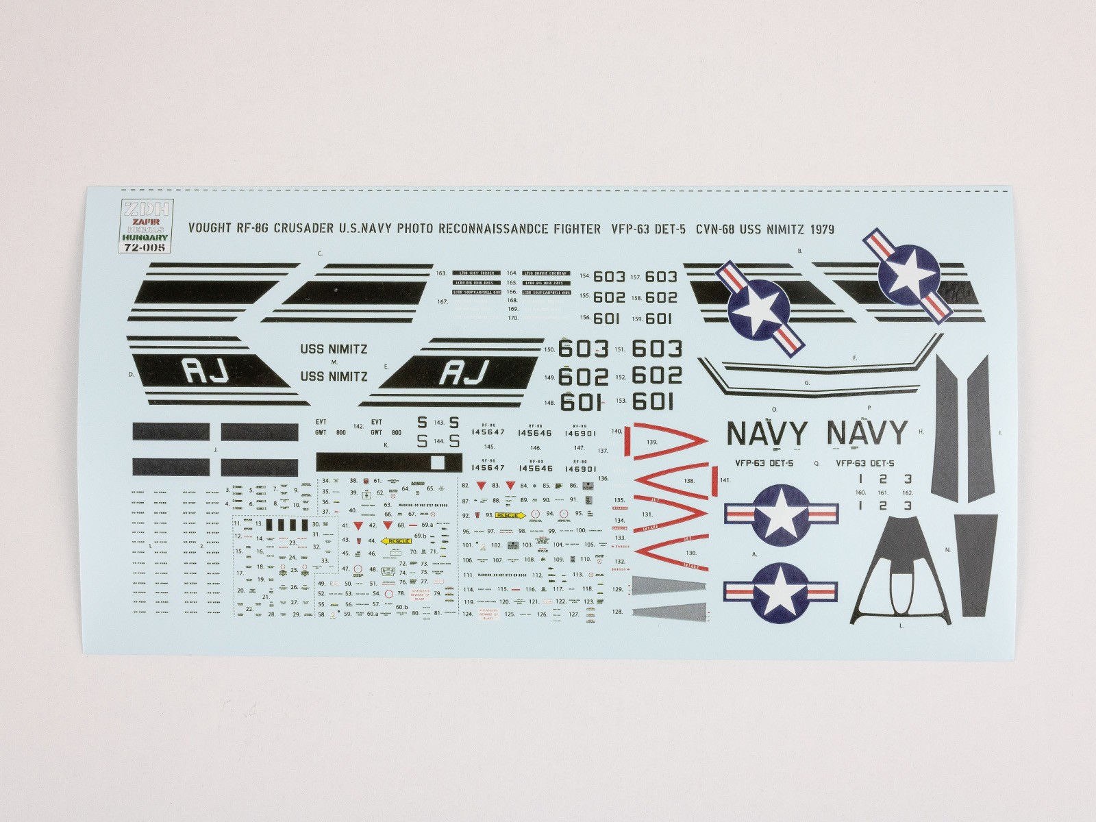 Vought RF-8G Crusader VFP-63 DET-5 CVN-68 1979-80
