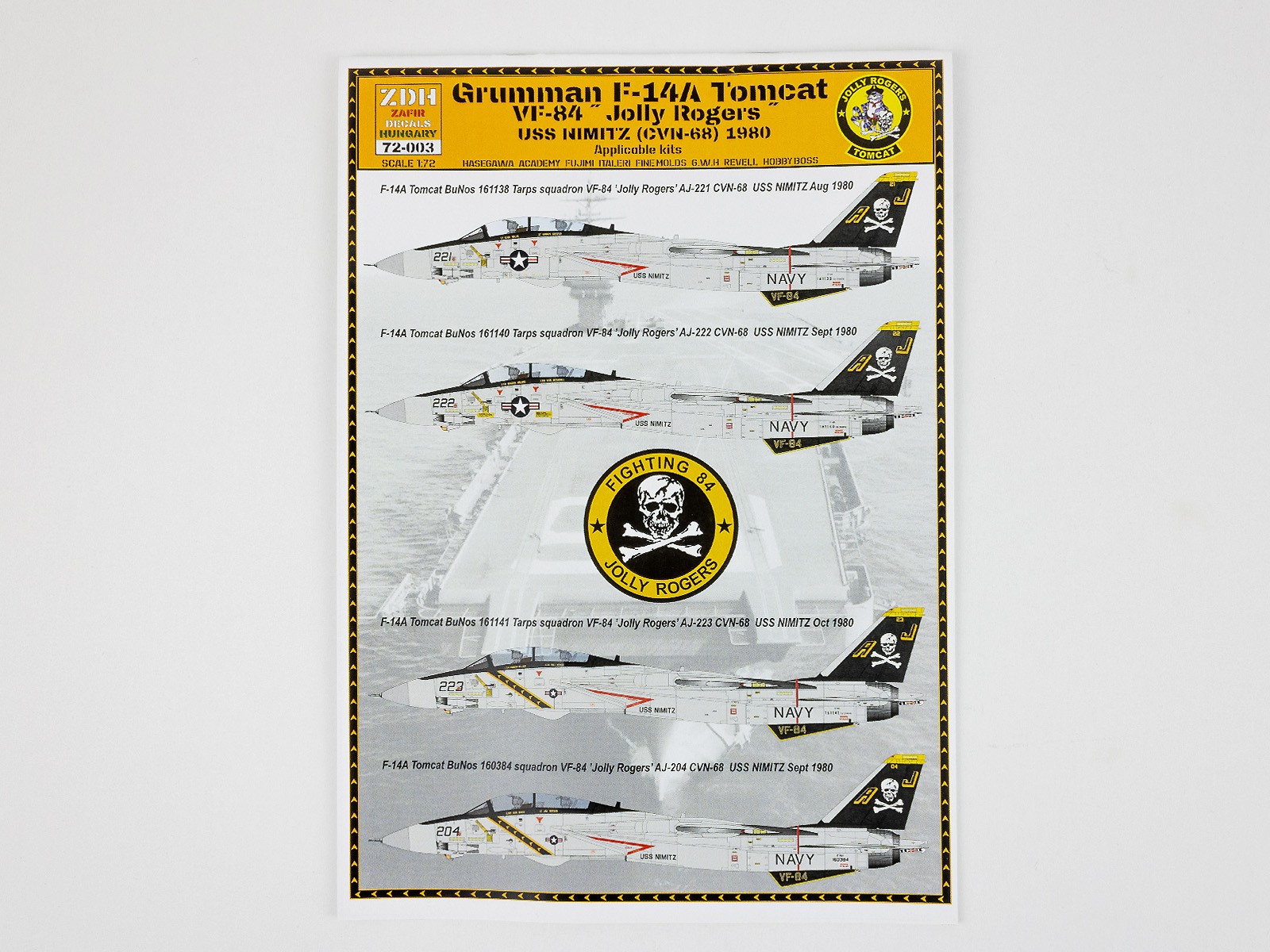 F-14A Tomcat VF-84 "Jolly Rogers" CVN-68 1980