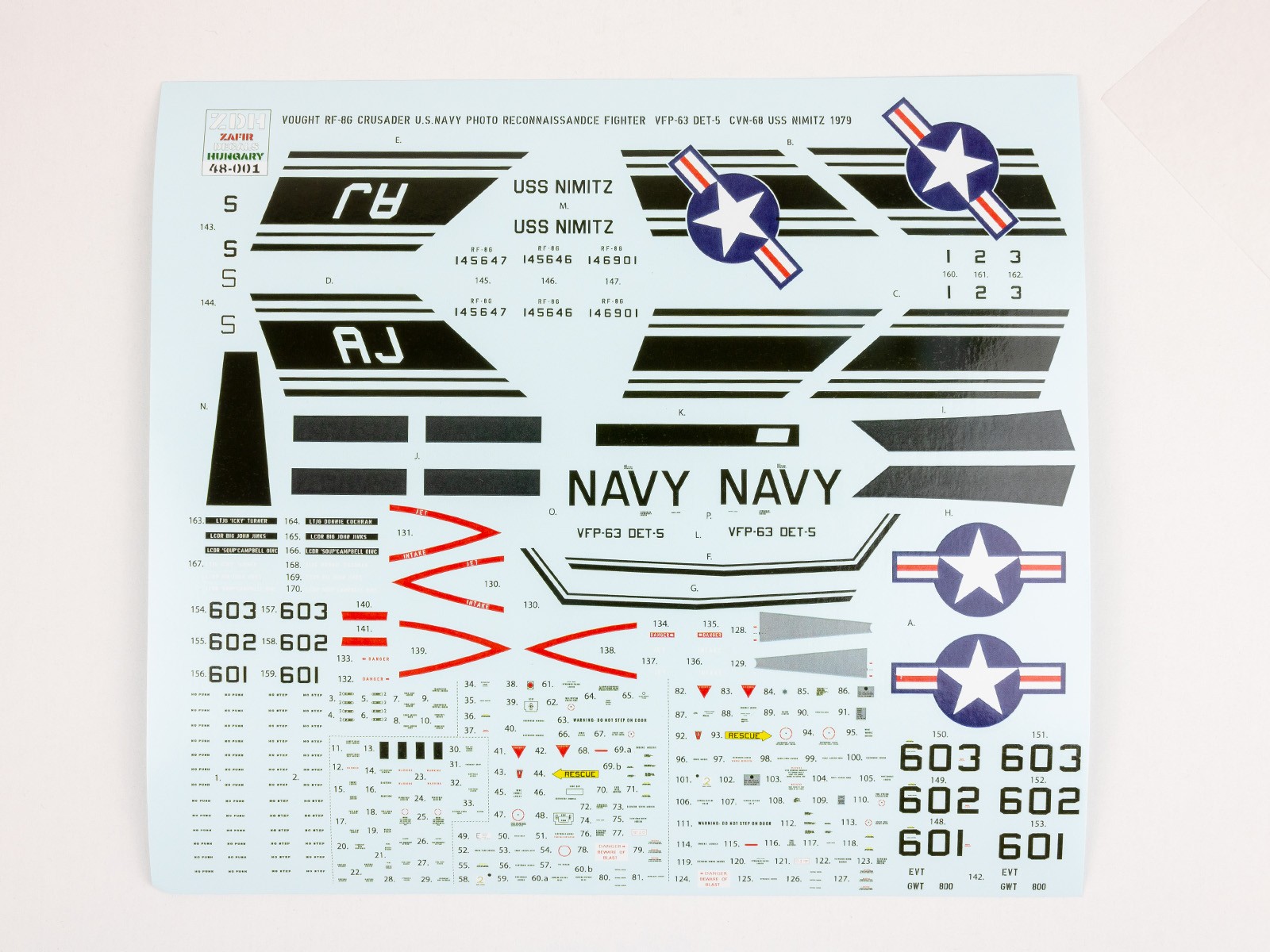 Vought RF-8G Crusader VFP-63 DET-5 CVN-68 1979-80
